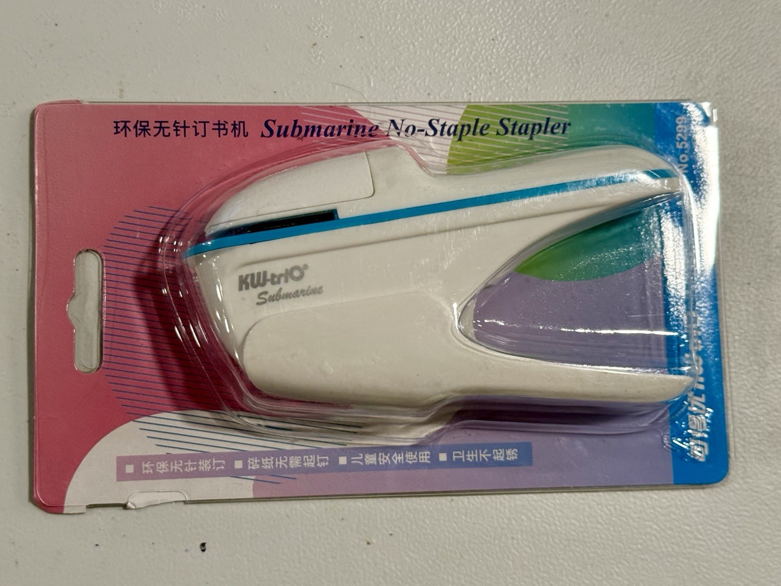Submarine Stapleless Stapler, Environmental Protection Staple Free Stapler, 7…