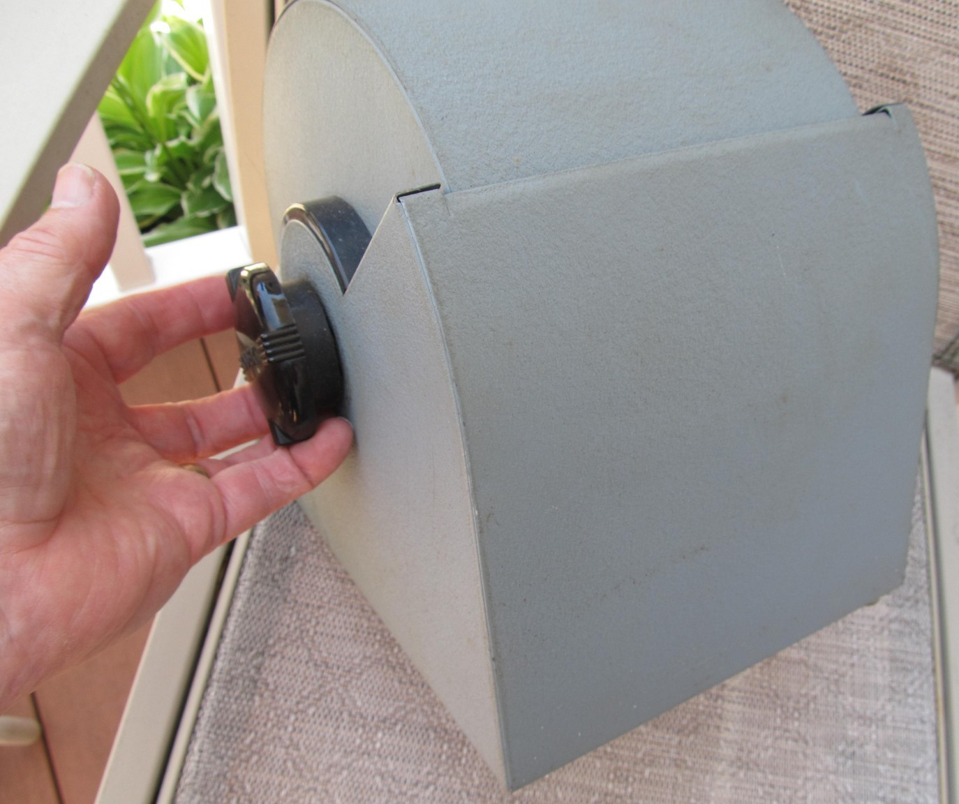 Vintage ~ Rolodex 5350 Textured Metal Gray Address Card File (No Key) USA