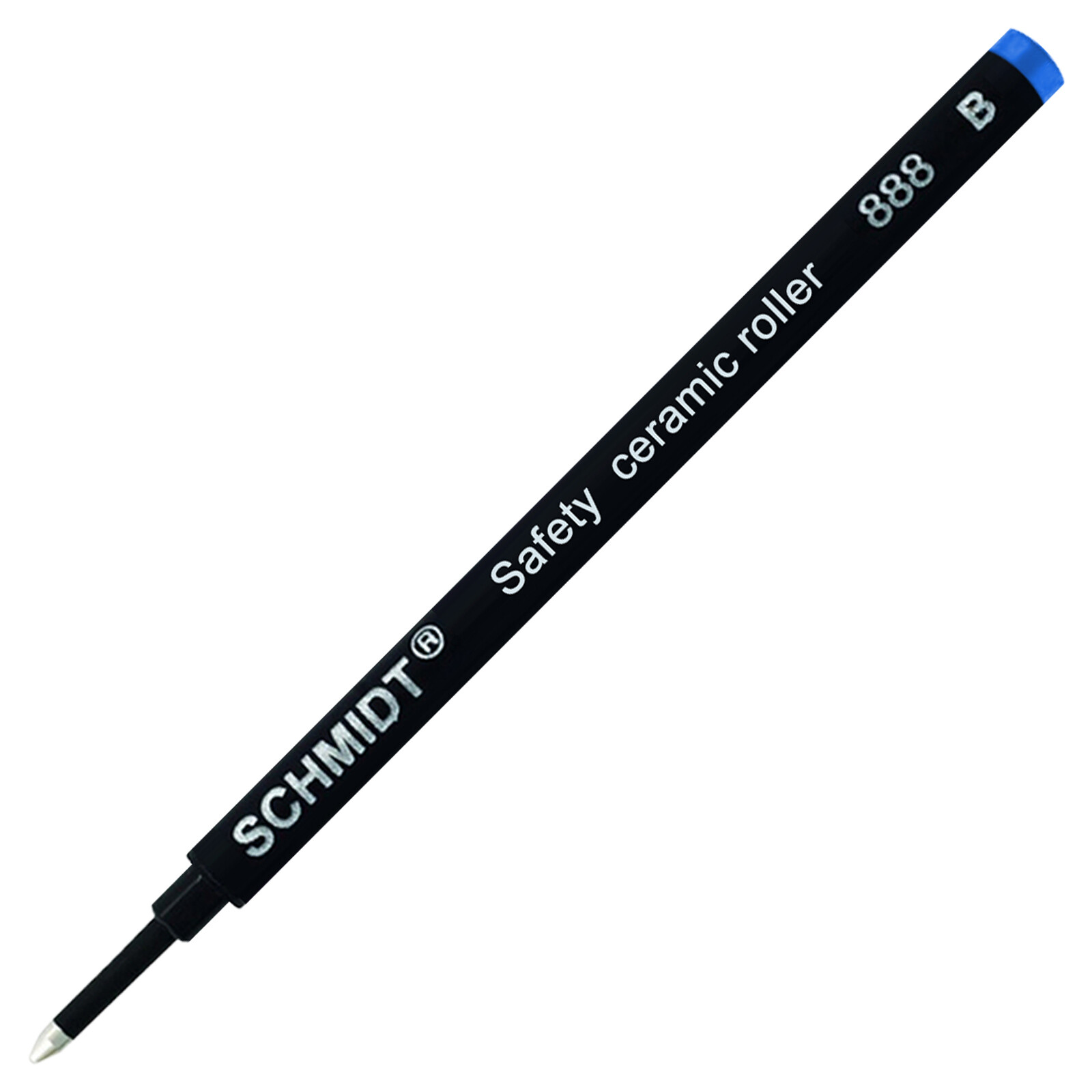 1 X- Schmidt 888 B Safety Ceramic Tip Plastic Tube Rollerball Refill, Blue Broad