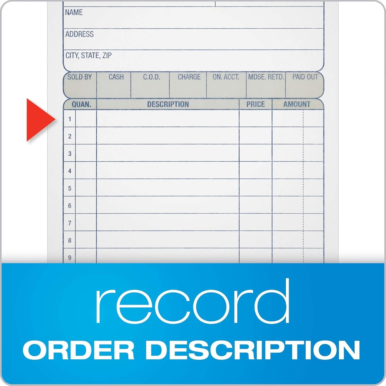 Easy-To-Use Carbonless Sales Order Books – 3 Pack, 50 Sets, Customizable Header