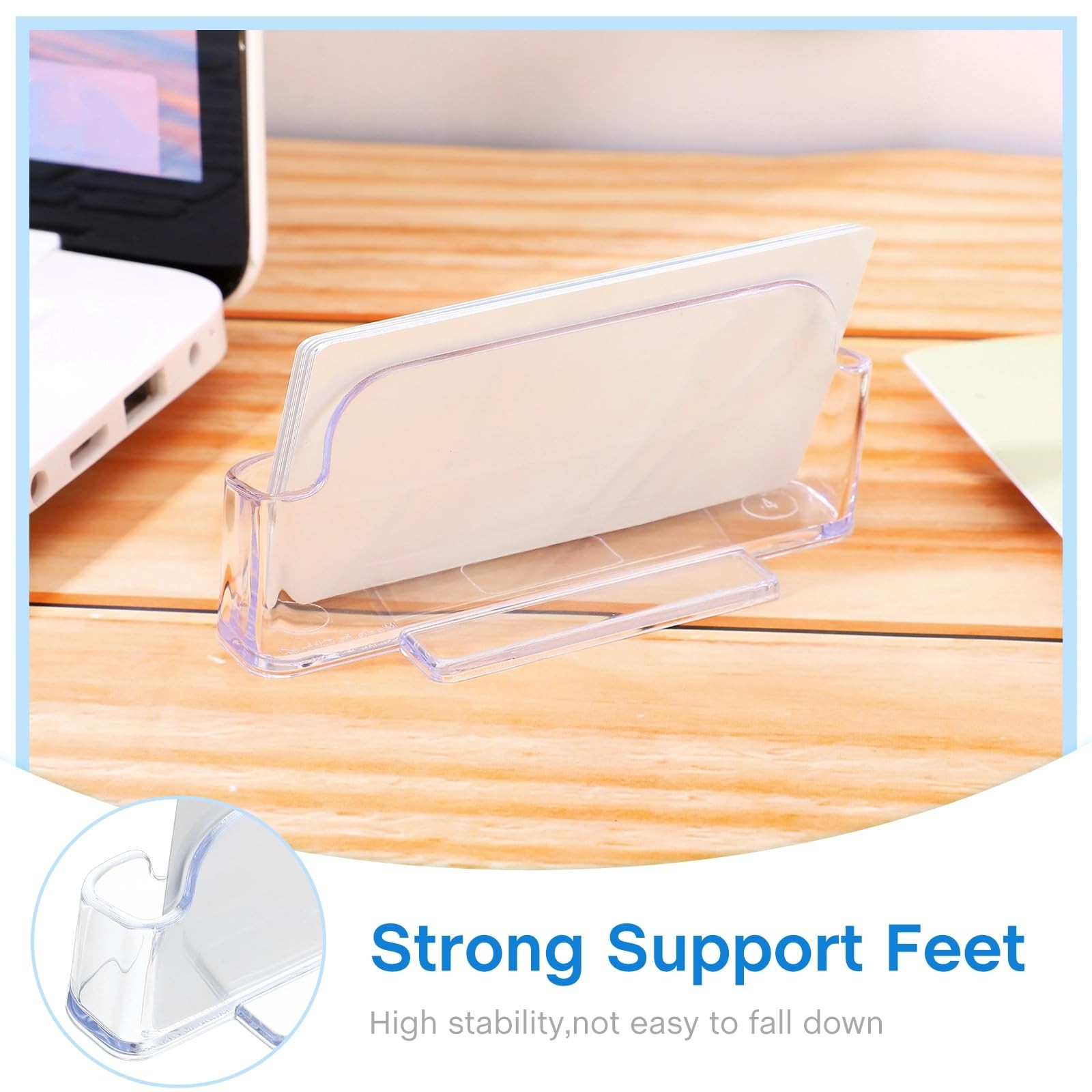 50 Pack Business Card Holder for Desk Acrylic Business Card Holder Display Clear