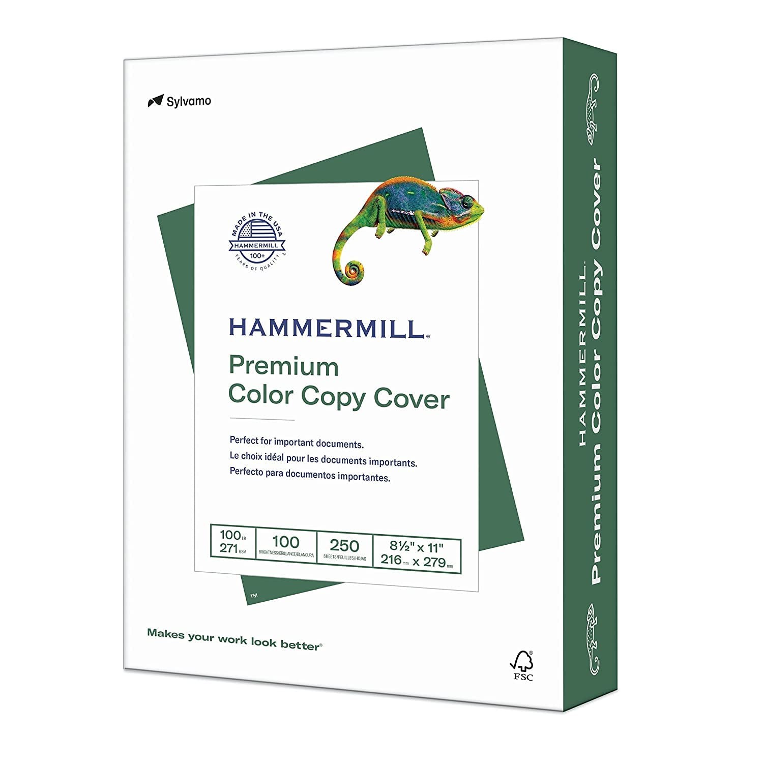 Hammermill Cardstock, Premium Color Copy, 100 lb, 1 Pack | 250 Sheets, White