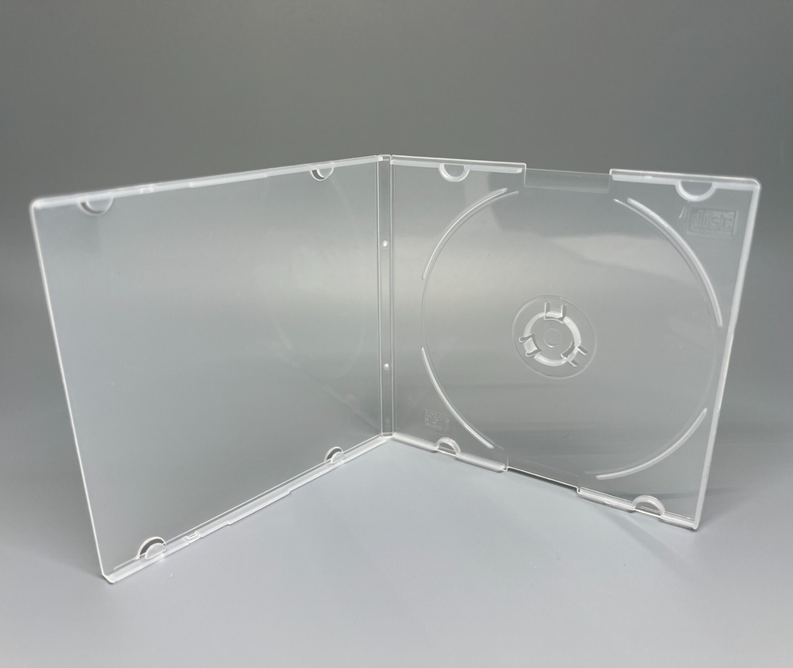 50 3.5″ Mini Slim Single Poly CD Cases for 3″ (8MM) Mini Disc, Super Clear-SF16