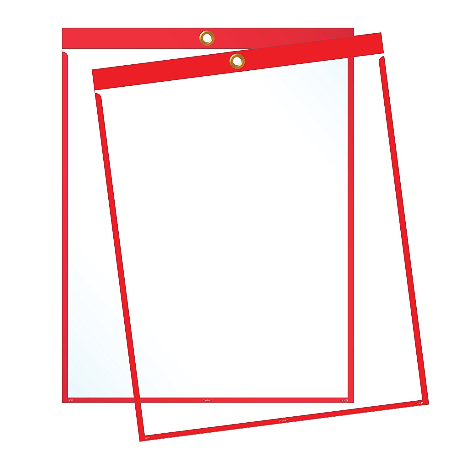 Job Ticket Holders – 9″x12″ – Pack of 30 Top-loading with Eyelet