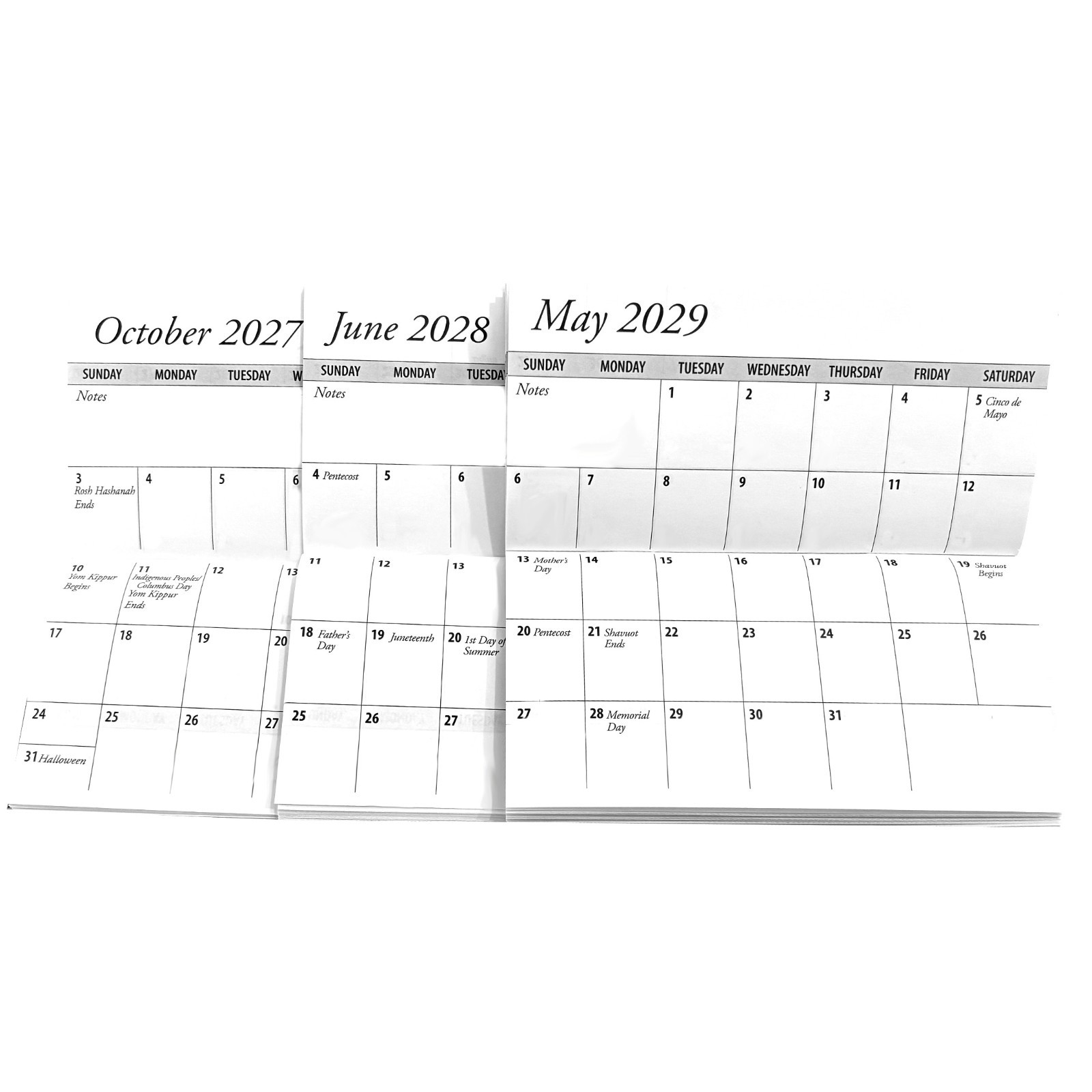 Style Choice* Ocean * Beach *3 Year Pocket Calendar Planner 2025-2027 w Notepad