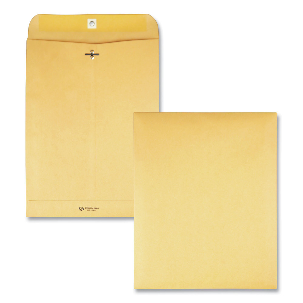 Quality Park 37793 #12 1/2 Square Flap Clasp Envelope – BN Kraft (100/Box) New