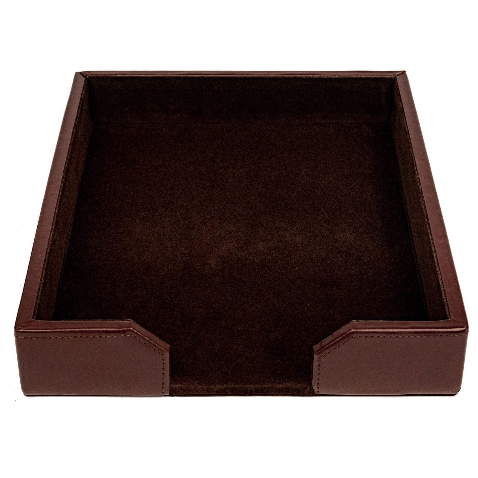 Dacasso Bonded Leather Desktop Letter Tray Organizer