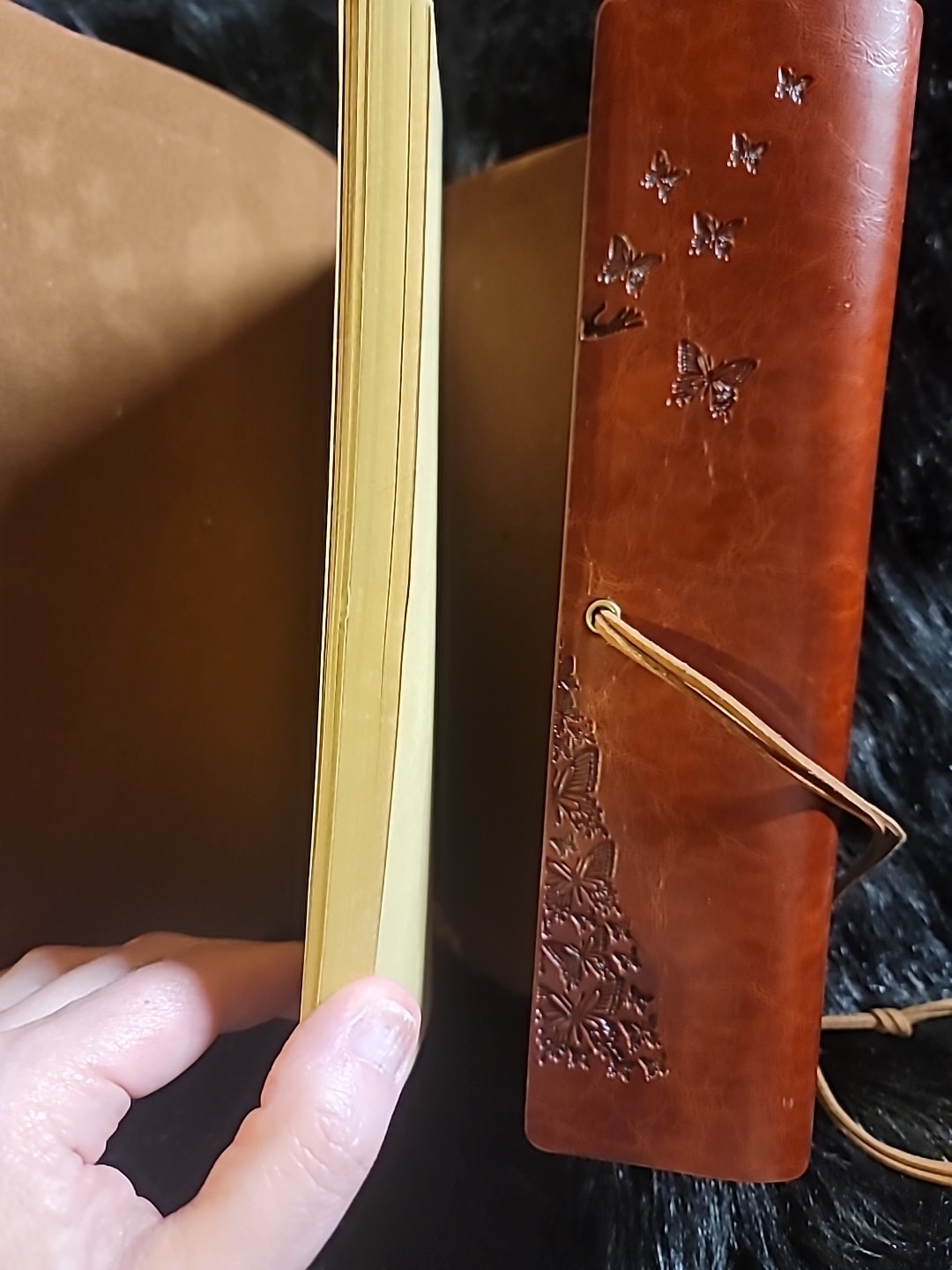 Retro Faux-Leather Butterfly Girl Scrapbook Any Special Day /Refillable Notebook
