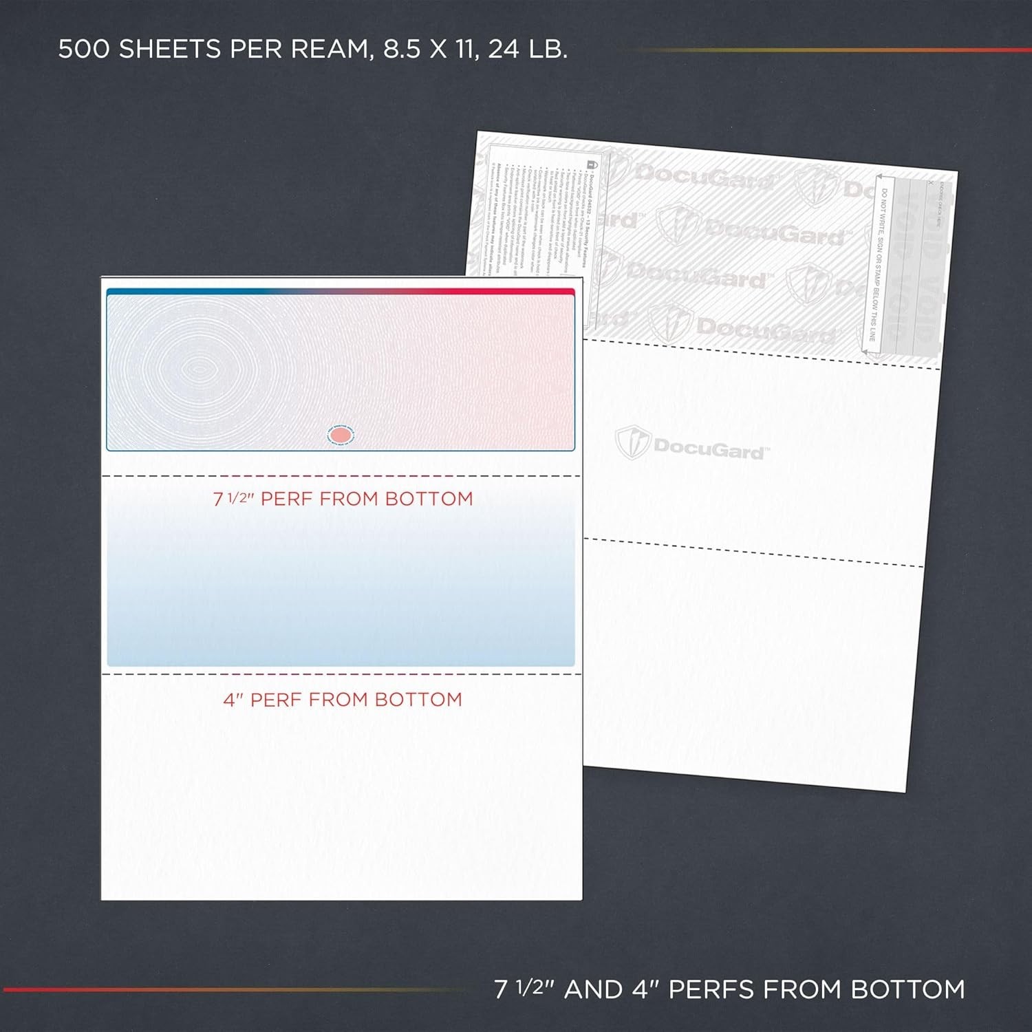 Blue Red Galaxy Check Paper 13 Security Features Compatible with Laser Inkjet