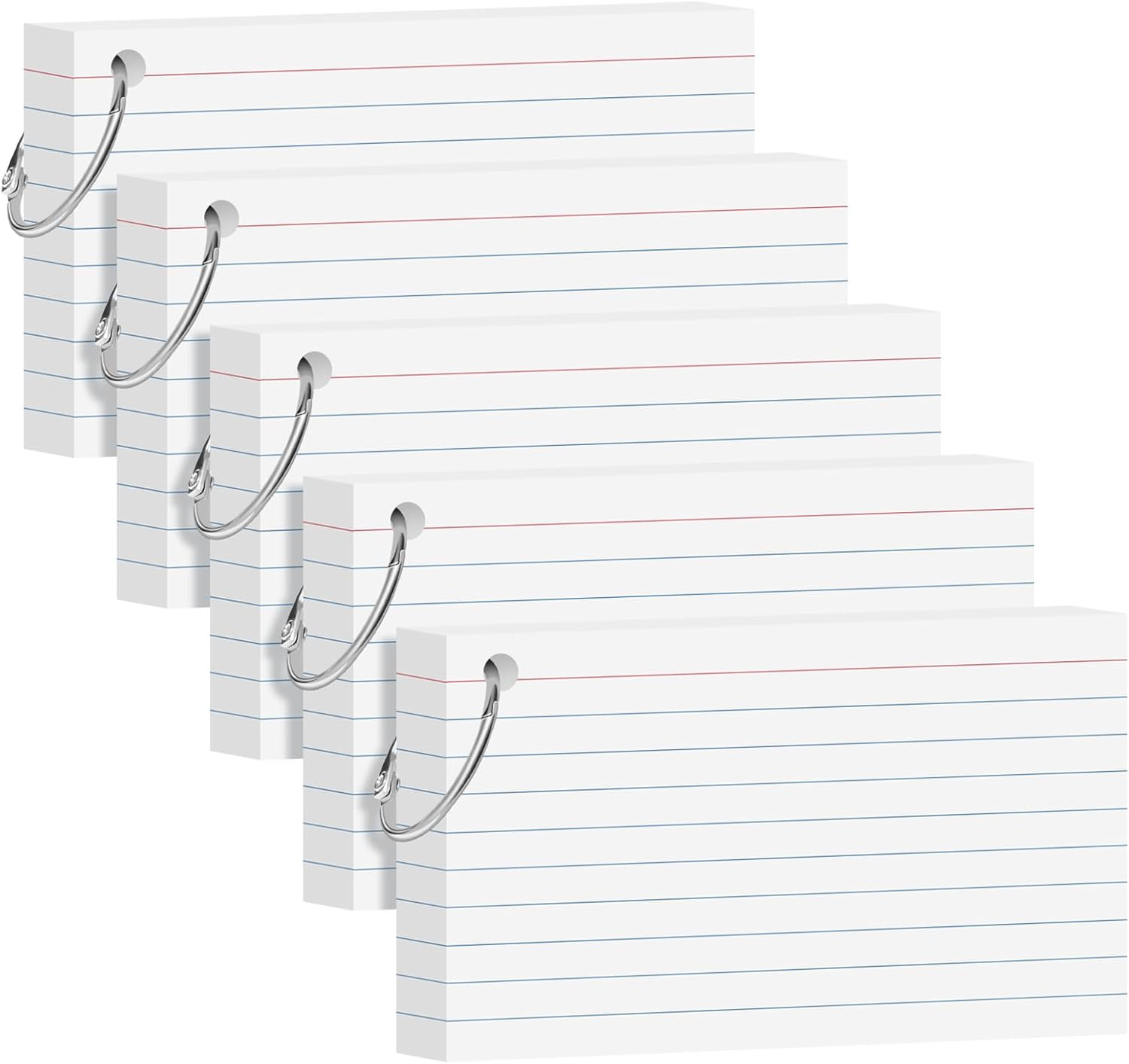 White 3X5 Inch Index Cards, Lined Heavyweight Note Cards, 200 Count