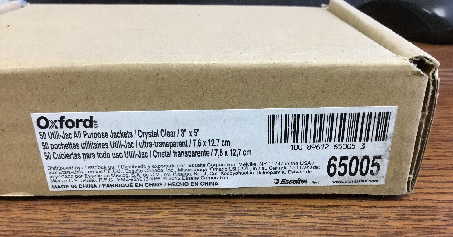 Oxford Utili-Jac Heavy Duty Clear Vinyl Jackets 3” x 5” Box Of 50, 65005