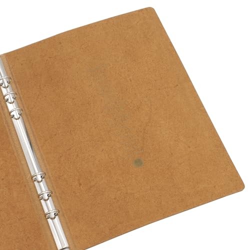 DESIGNPHIL A5 Plotter in Beige Ebro Leather Binder with 11mm Rings