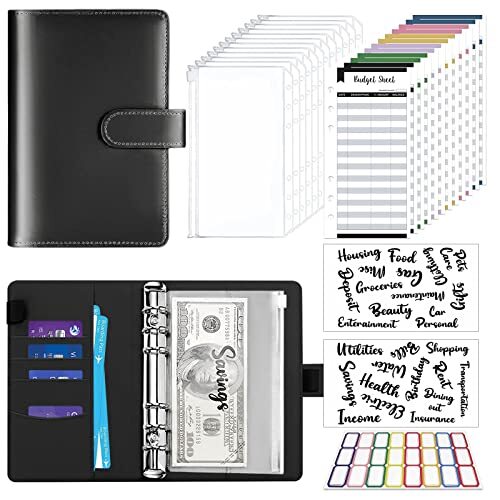 NXPOY Cash Envelopes for Budgeting 50 Pcs Budget Binder with Zipper Envelopes…