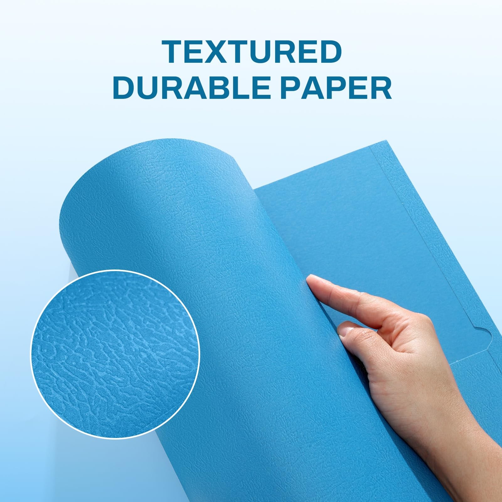 SUNEE 2 Pocket Folders with Prongs (25 Pack, Blue), Paper 2 Blue