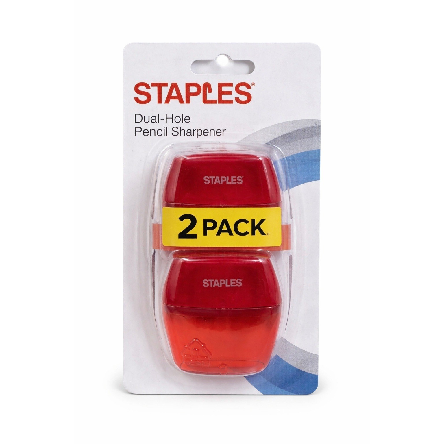 Staples Manual Pencil Sharpener 2-Pack – Assorted Colors, Buyer Selectable